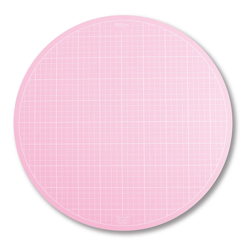 Sue Daley Round Rotating Cutting Mat 10in Pink
