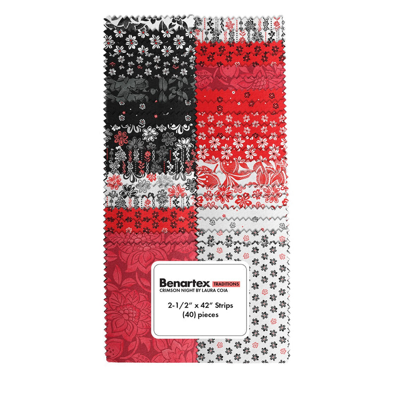 Crimson Night 2.5in Strips, 40pcs/bundle
