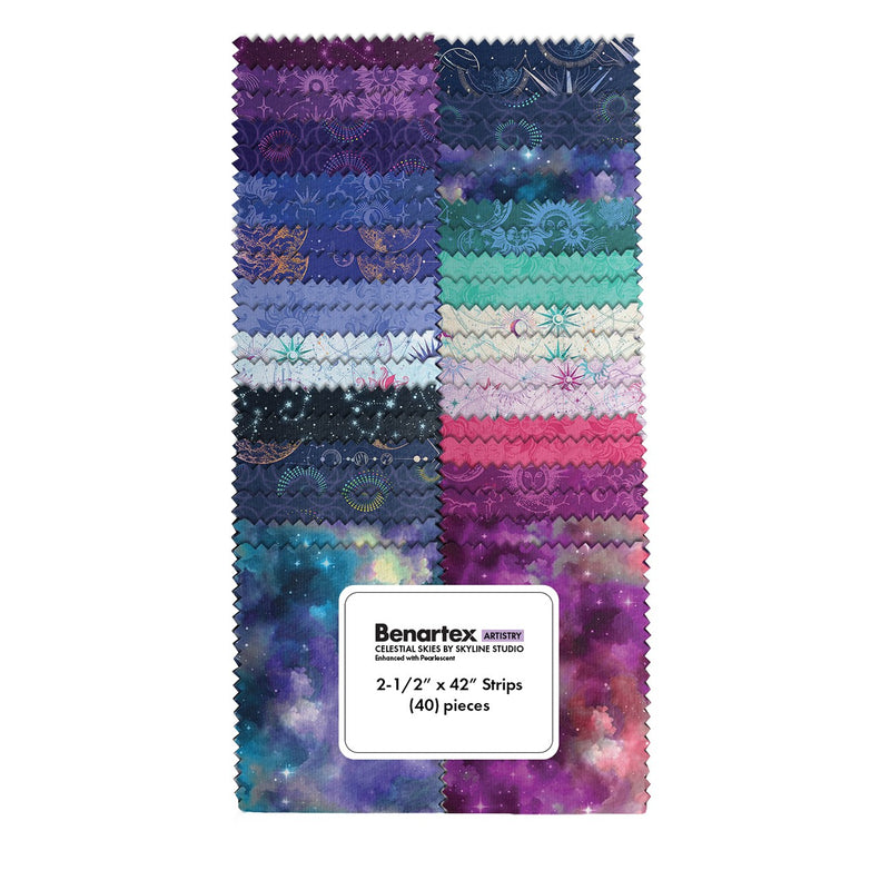 2.5in Strips Celestials Skies, 40pcs/bundle