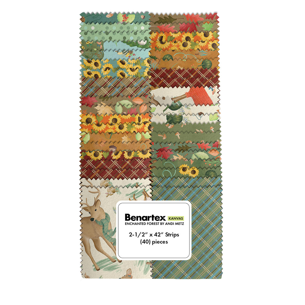 Enchanted Forest 2-1/2in Strips, 40pcs/bundle