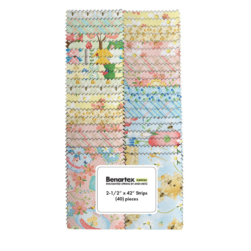 2.5in Strips Enchanted Spring, 40pcs/bundle