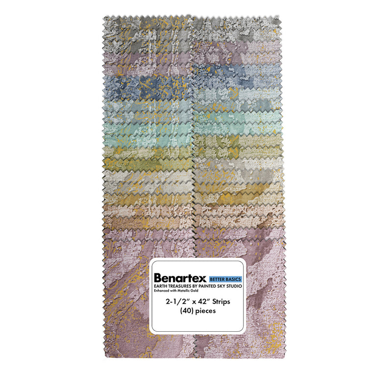 2-1/2in Strips, Earth Treasures, 40pcs/bundle