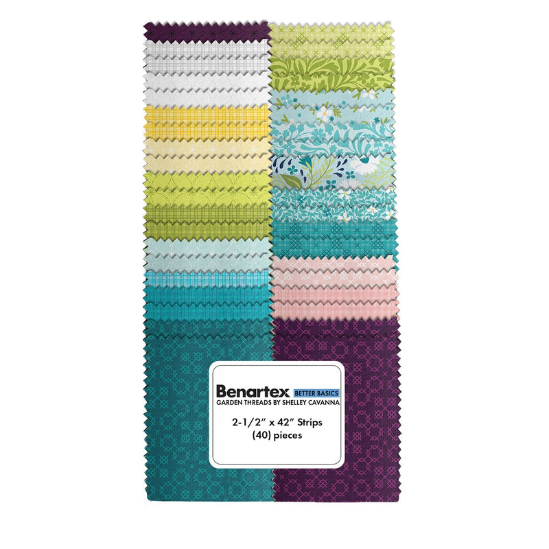 Garden Threads 2.5in Strips, 40pcs/bundle