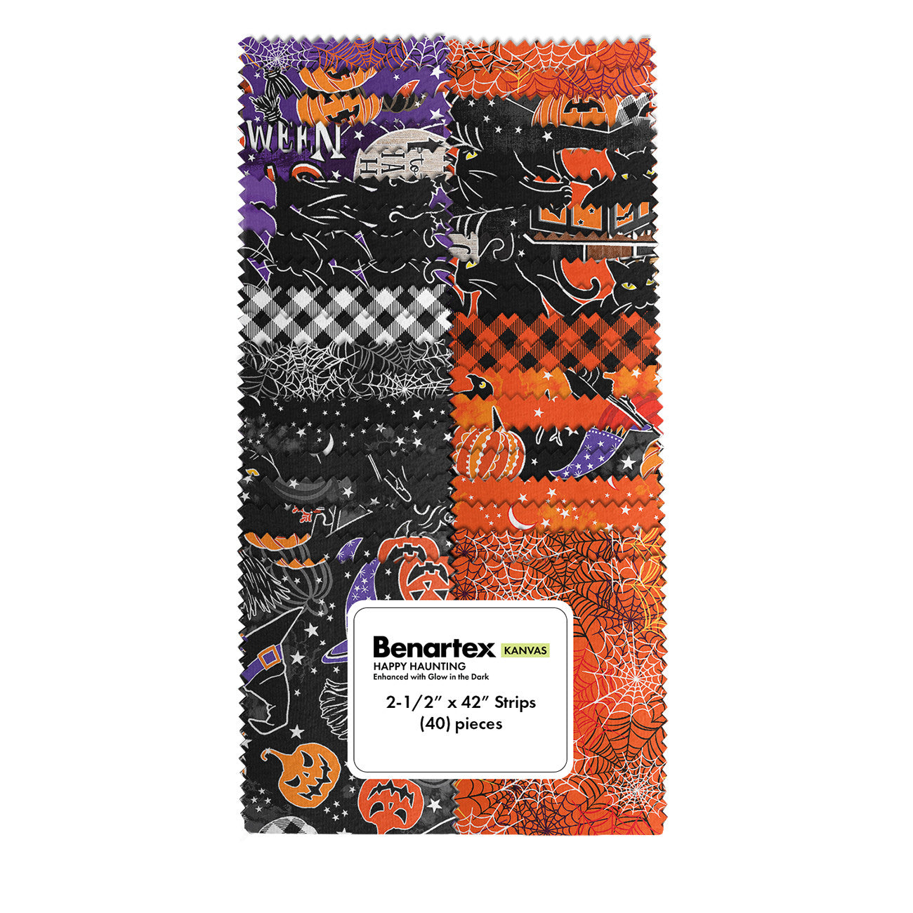 Happy Haunting 2-1/2in Strips, 40pcs/bundle