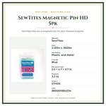 Product Specifications – SewTites Magnetic Pin HD 5pk