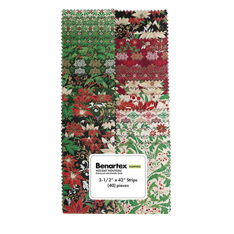 Holiday Nouveau 2.5in Strips, 40pcs/bundle