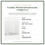 Product Specifications – Fusible Woven Interfacing 1 Yard Cut