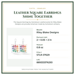 Product Specifications – Leather Square Earrings Shine Together
