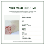 Product Specifications – Mini Mesh Beige 1yd