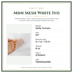 Product Specifications – Mini Mesh White 1yd