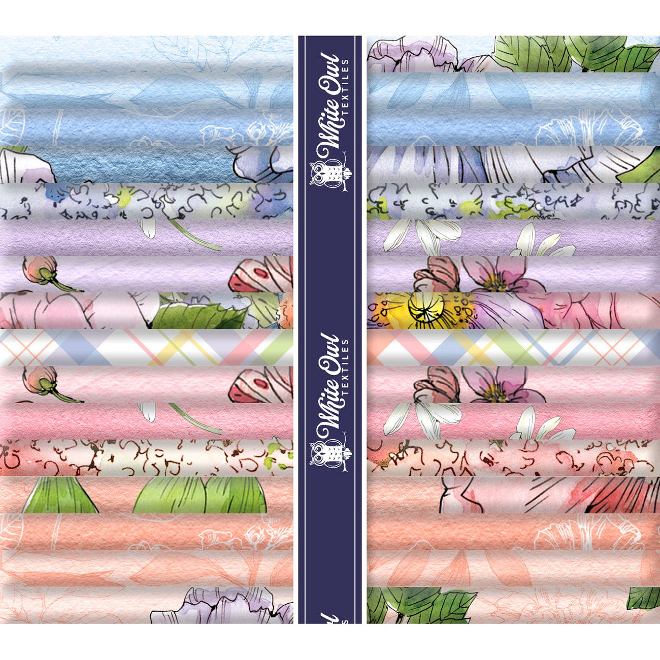 Fat Quarters, Storytale Blooms, 16pcs, 1 Piece of Each Print