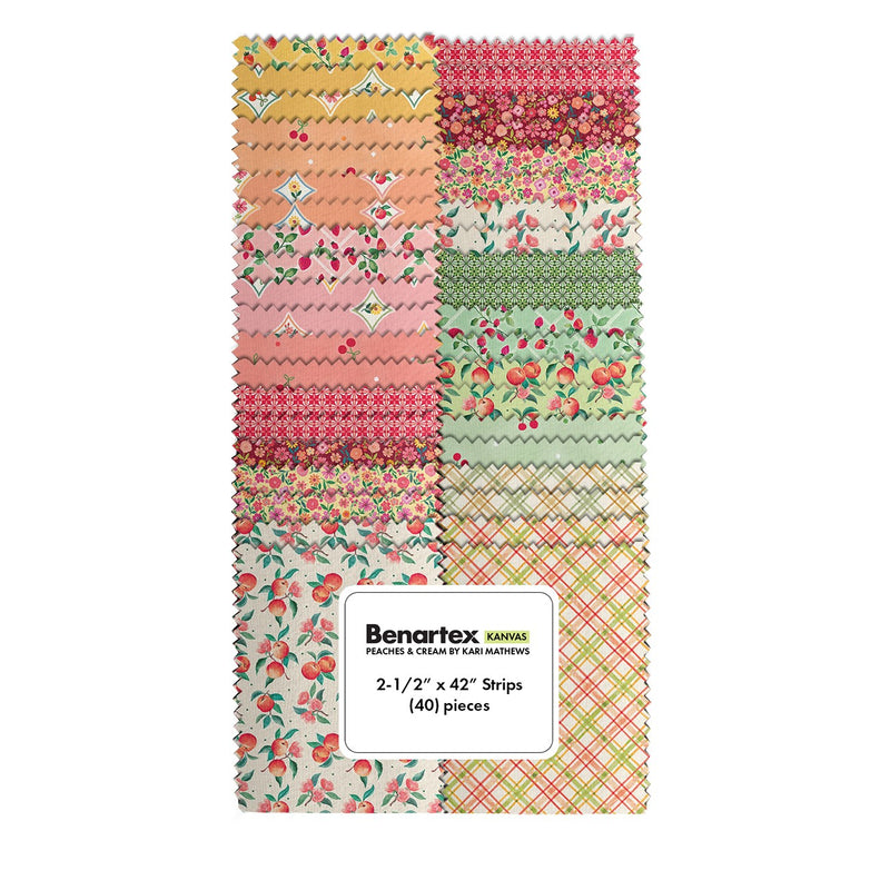 Peaches & Cream 2.5in Strips, 40pcs/bundle