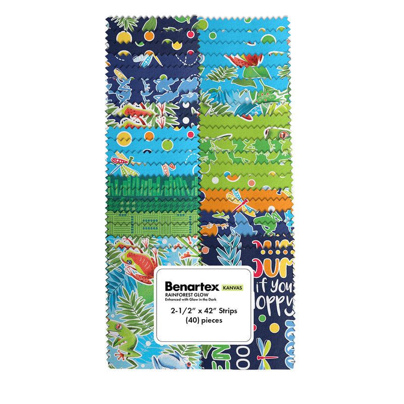 2-1/2in Strips, Rainforest Glow, 40pcs/bundle