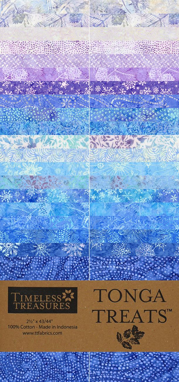 2.5in Strips Tonga Batik Crystal 40pcs/bundle