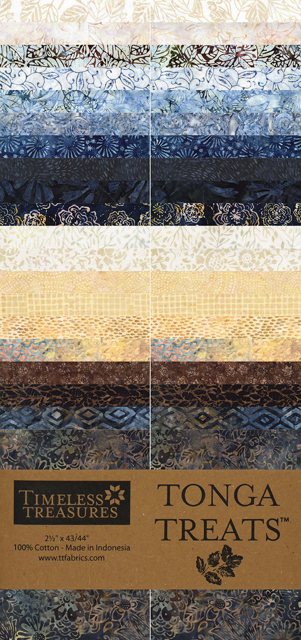 2-1/2in Strips Tonga Batik Luna, 20pcs/bundle