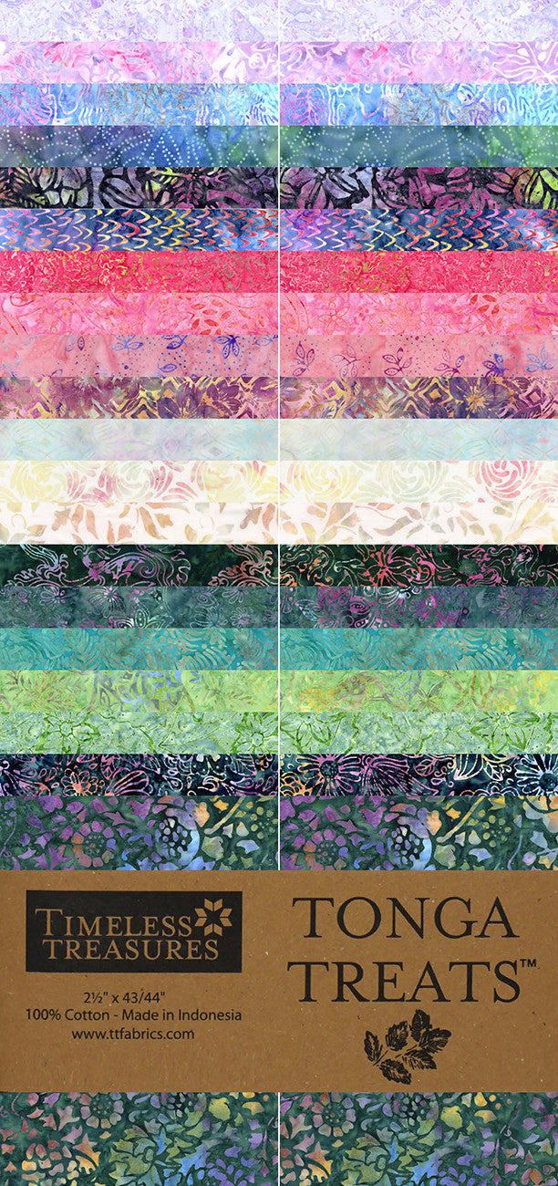 2-1/2in Strips Tonga Batik Mayfair, 20pcs/bundle