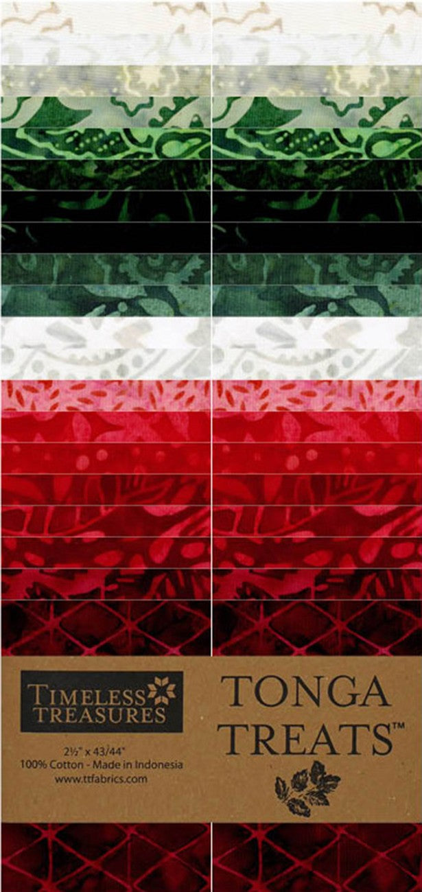 Poinsettia 2.5in Strips, 40pcs/bundle