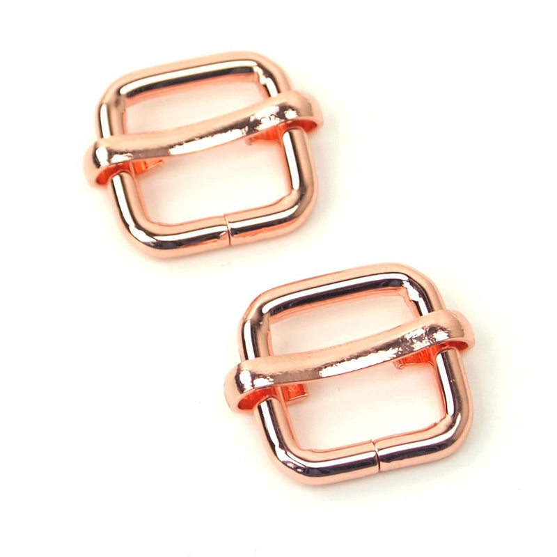 Two Slider Buckles 1/2" Rose Gold