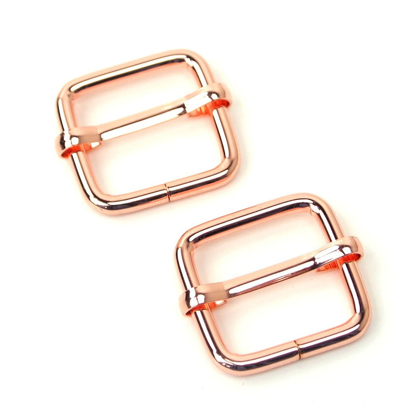 Two Slider Buckles 3/4" Rose Gold