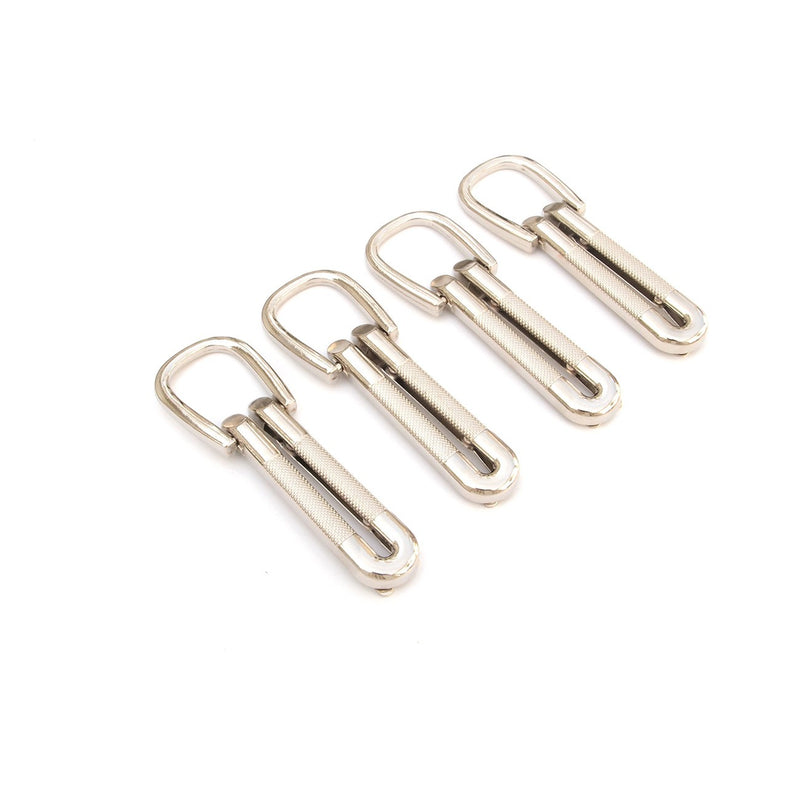 Four Textured Loop Strap Connectors Nickel