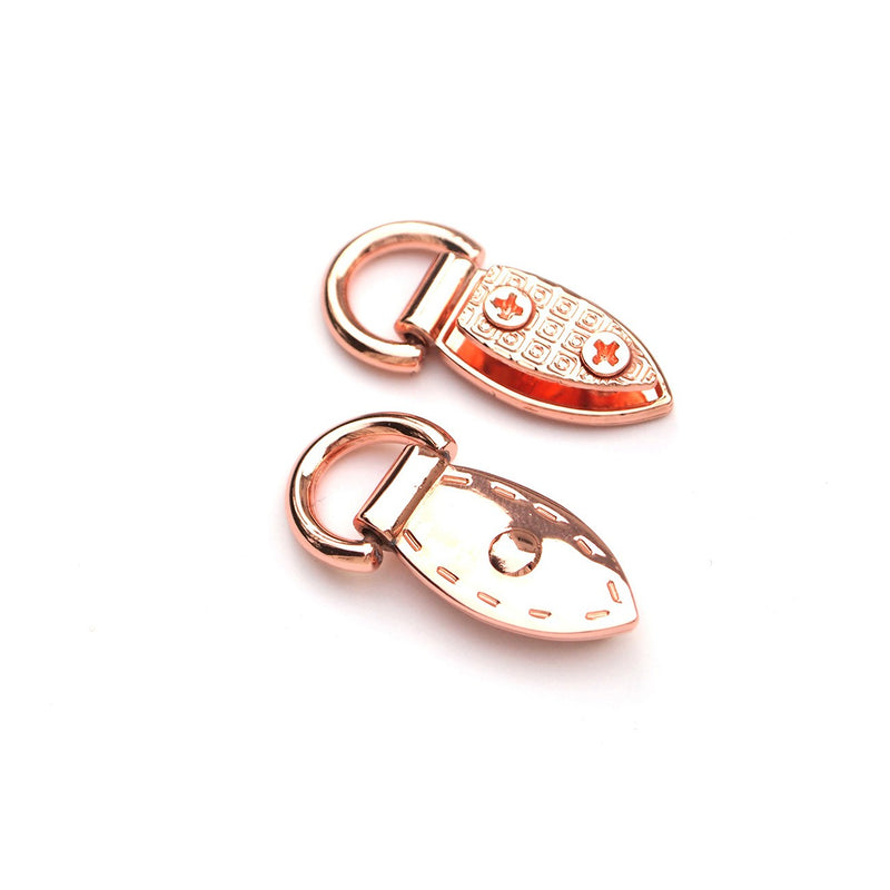 Two Decorative Mini Strap Connectors Rose Gold