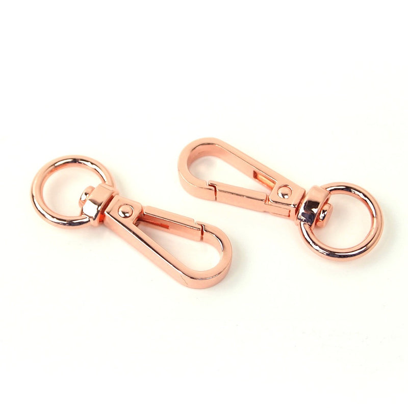 Two Swivel Hooks 1/2" Rose Gold