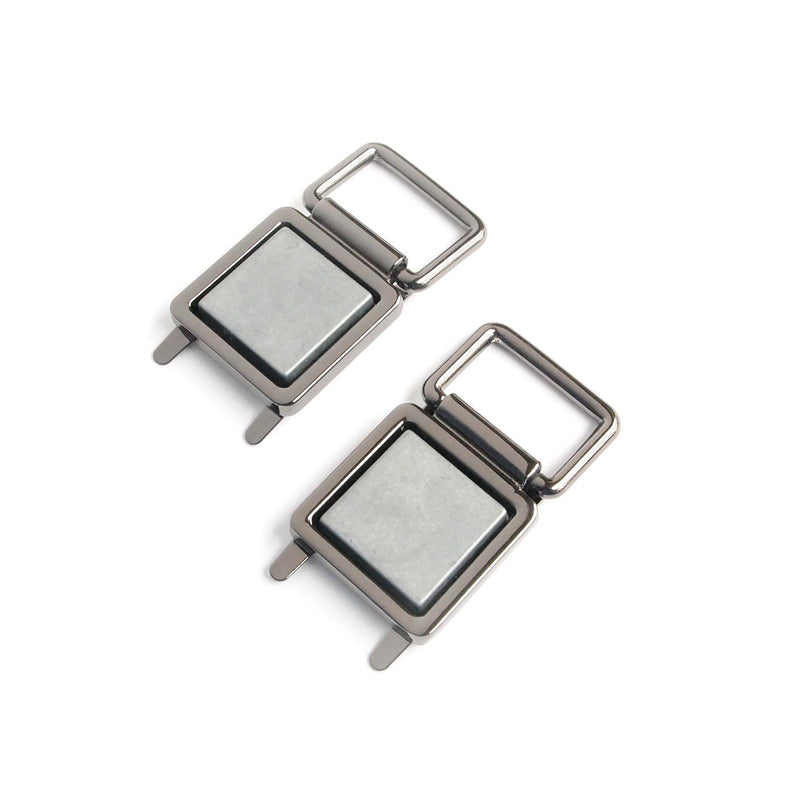 Four Fabric Covered Strap Connectors Gunmetal