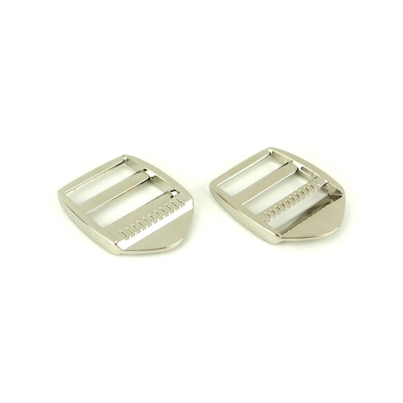 Two Ladder Lock Slider Buckles 1" Nickel