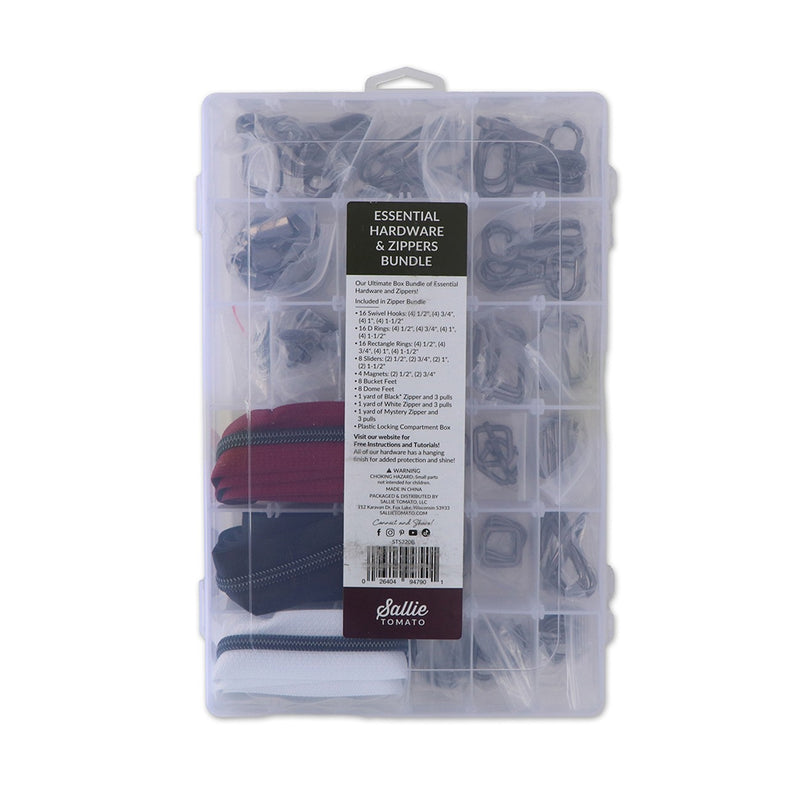 Essential Box Bundle Of Hardware & Zippers Gunmetal