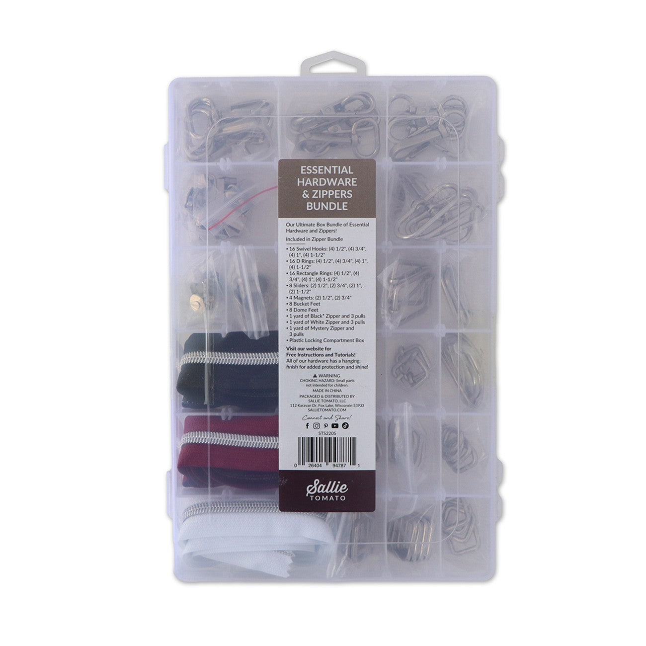 Essential Box Bundle Of Hardware & Zippers Nickel