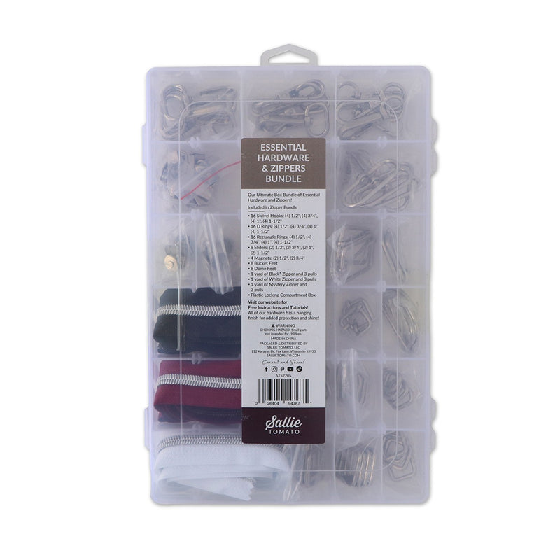 Essential Box Bundle Of Hardware & Zippers Nickel