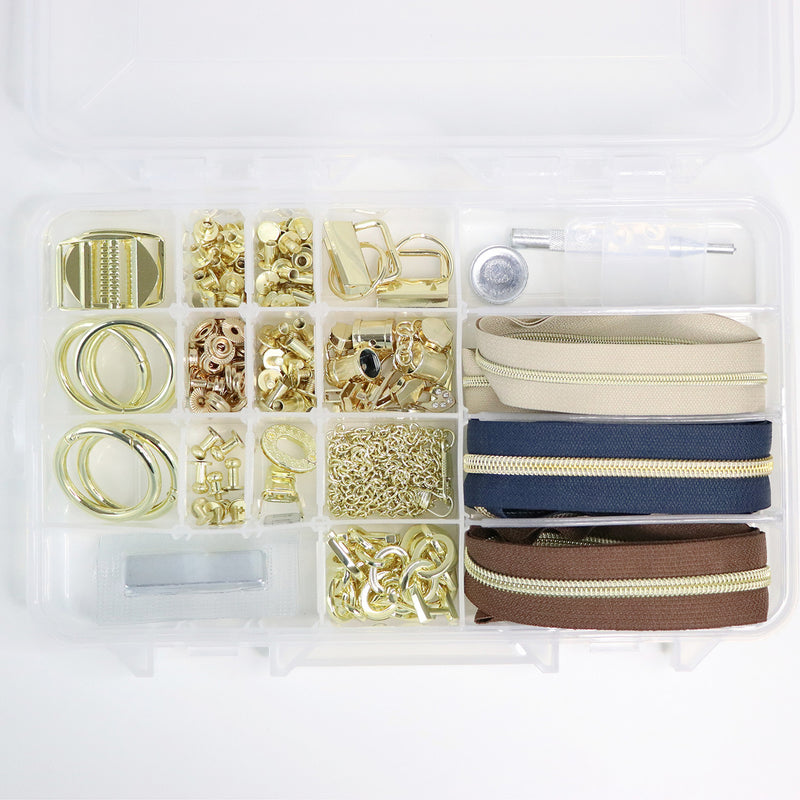 Gold Artisan Hardware & Zipper Set