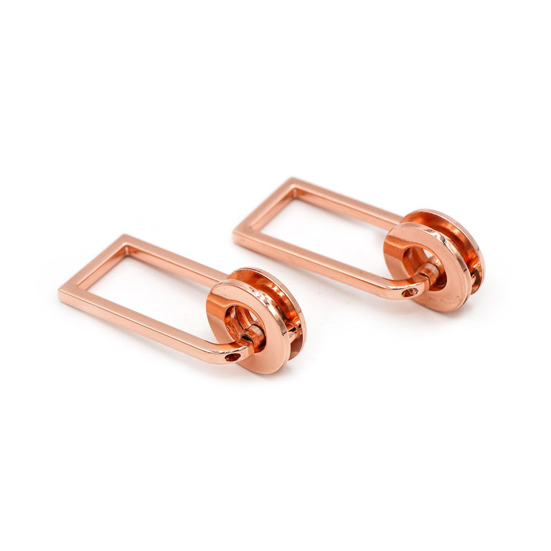Two Grommet Strap Connectors 3/4" Rose Gold