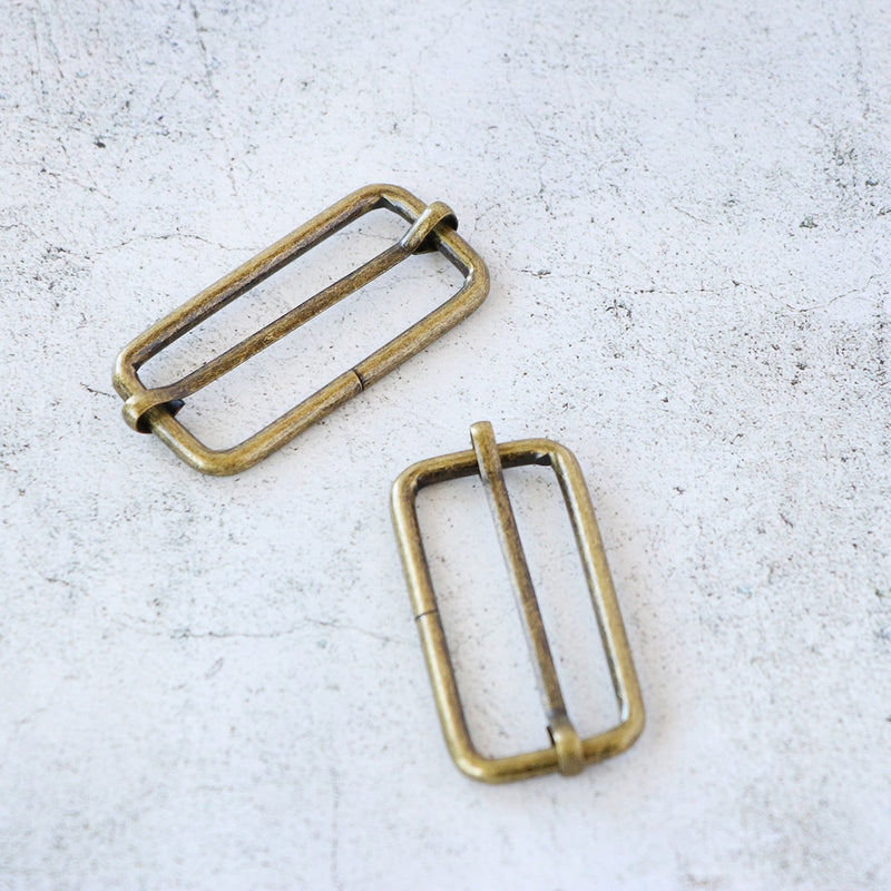 Two 2in Slider Buckles Antique
