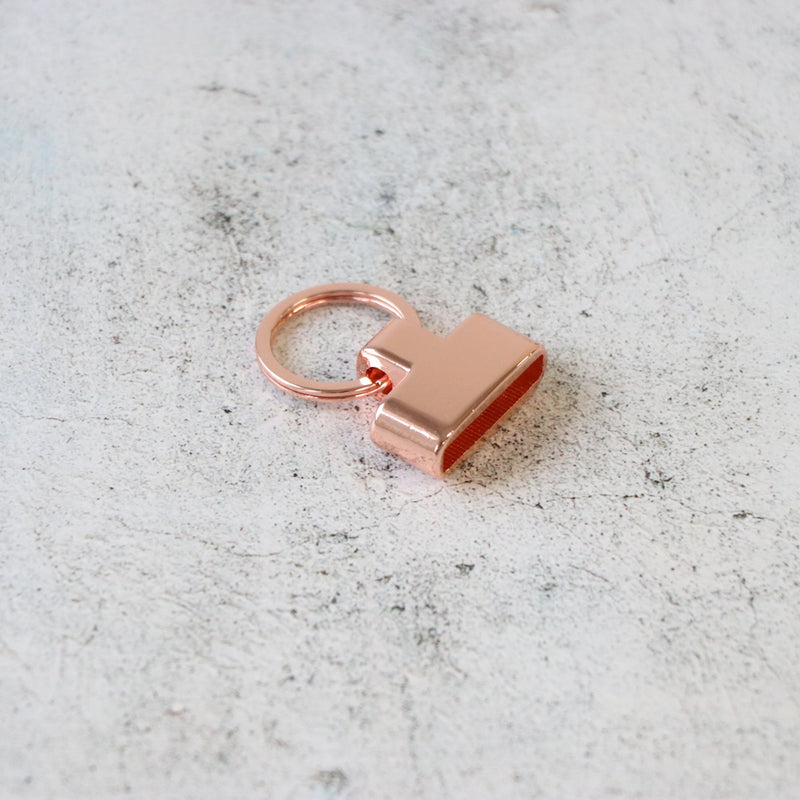 Two Screw-In Key Fobs 1in Rose Gold