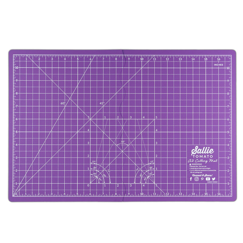 Sallie Tomato Purple A3 Foldable Cutting Mat