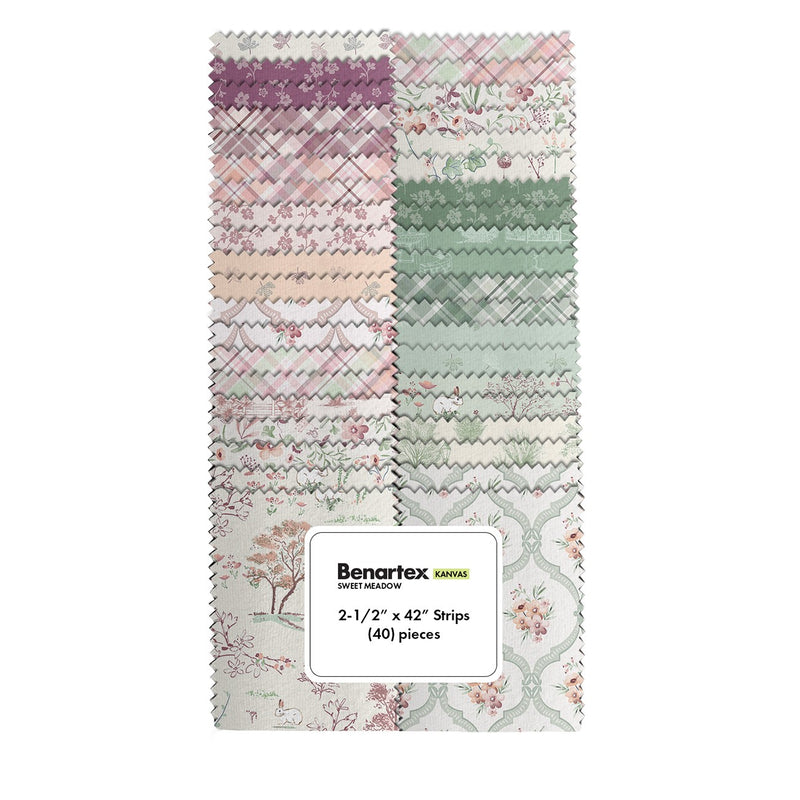 2.5in Strips Sweet Meadow, 40pcs/bundle