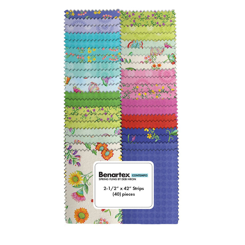 Spring Fling 2.5in Strips, 40pcs/bundle