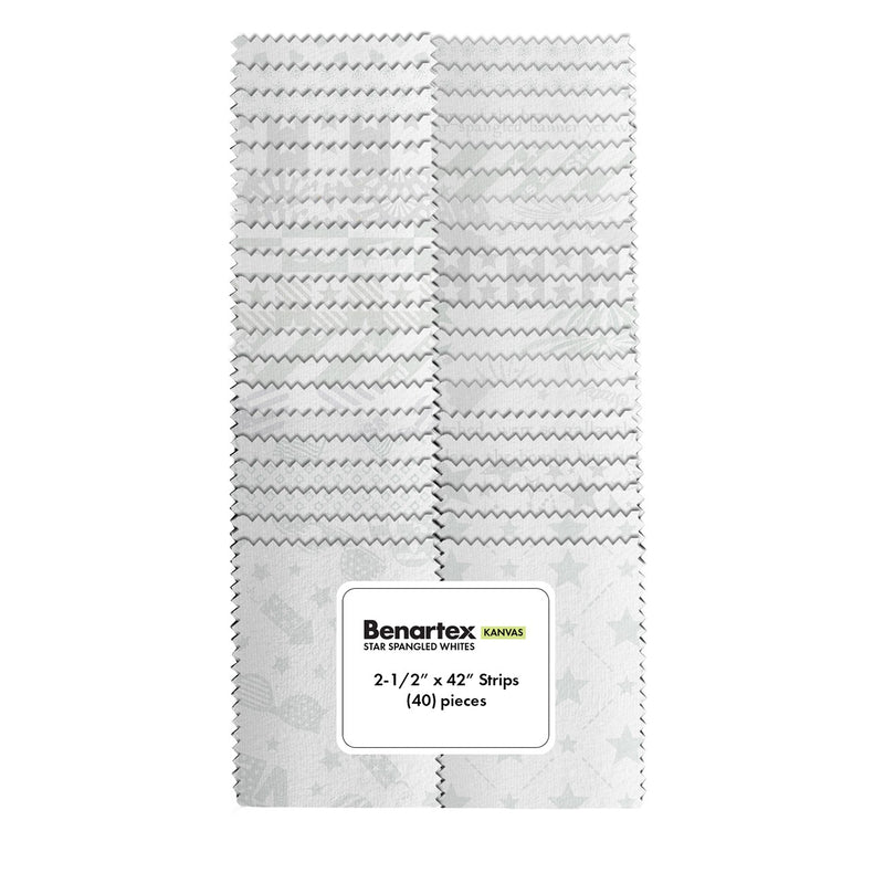 Star Spangled Whites 2.5in Strips