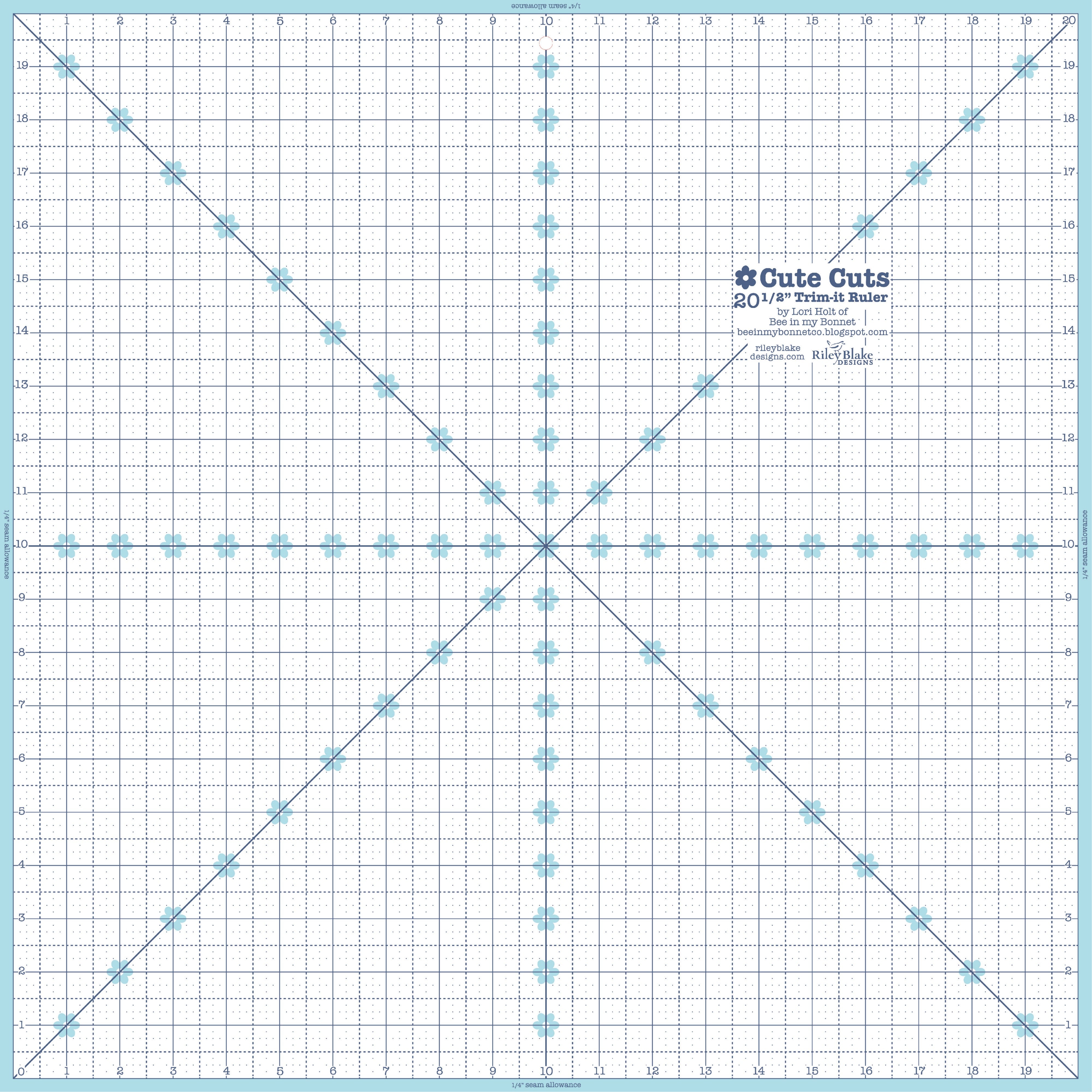 Lori Holt Trim It Ruler 20.5" Square