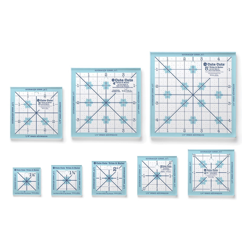 Lori Holt Cute Cuts Trim-it In-Between Sizes Ruler Set