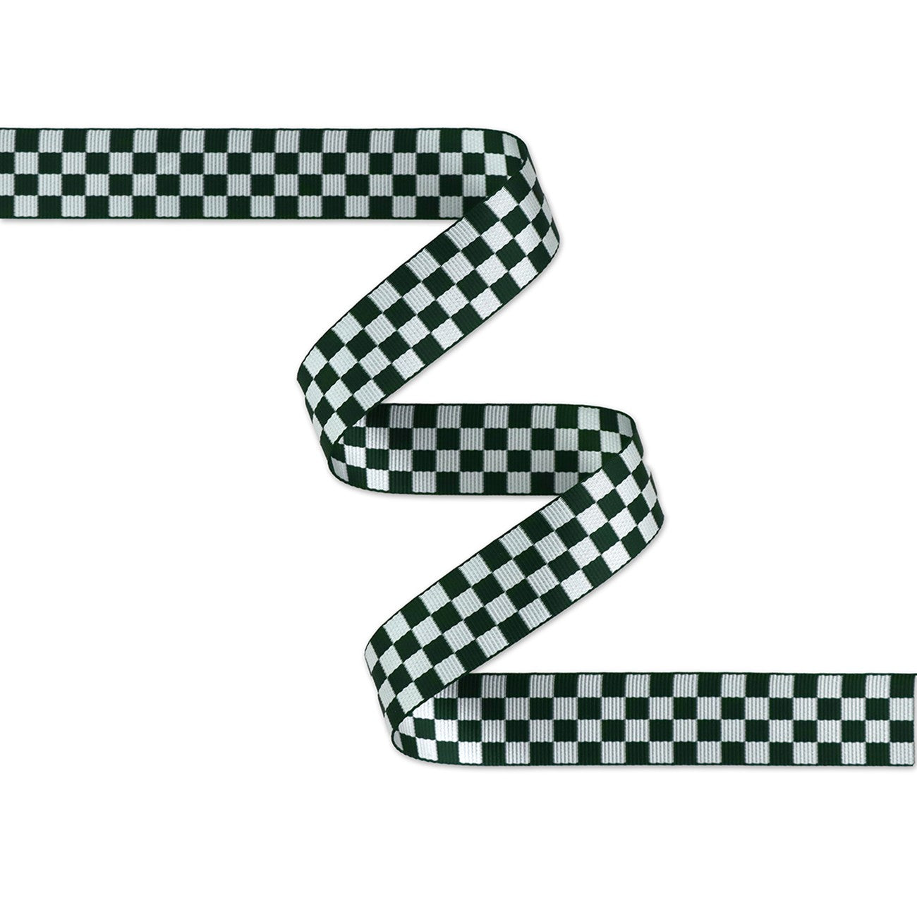 Checkerboard Green/White Webbing 1-1/2in x 3 Yd