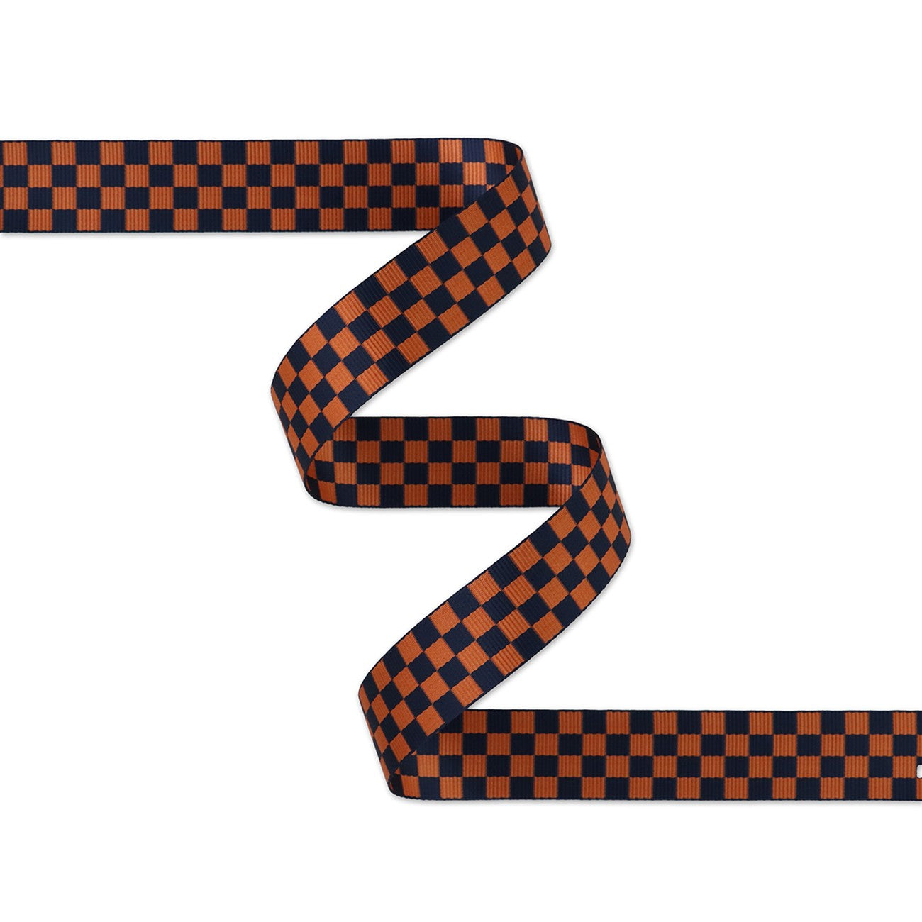 Checkerboard Navy/Orange Webbing 1-1/2in x 50 Yd