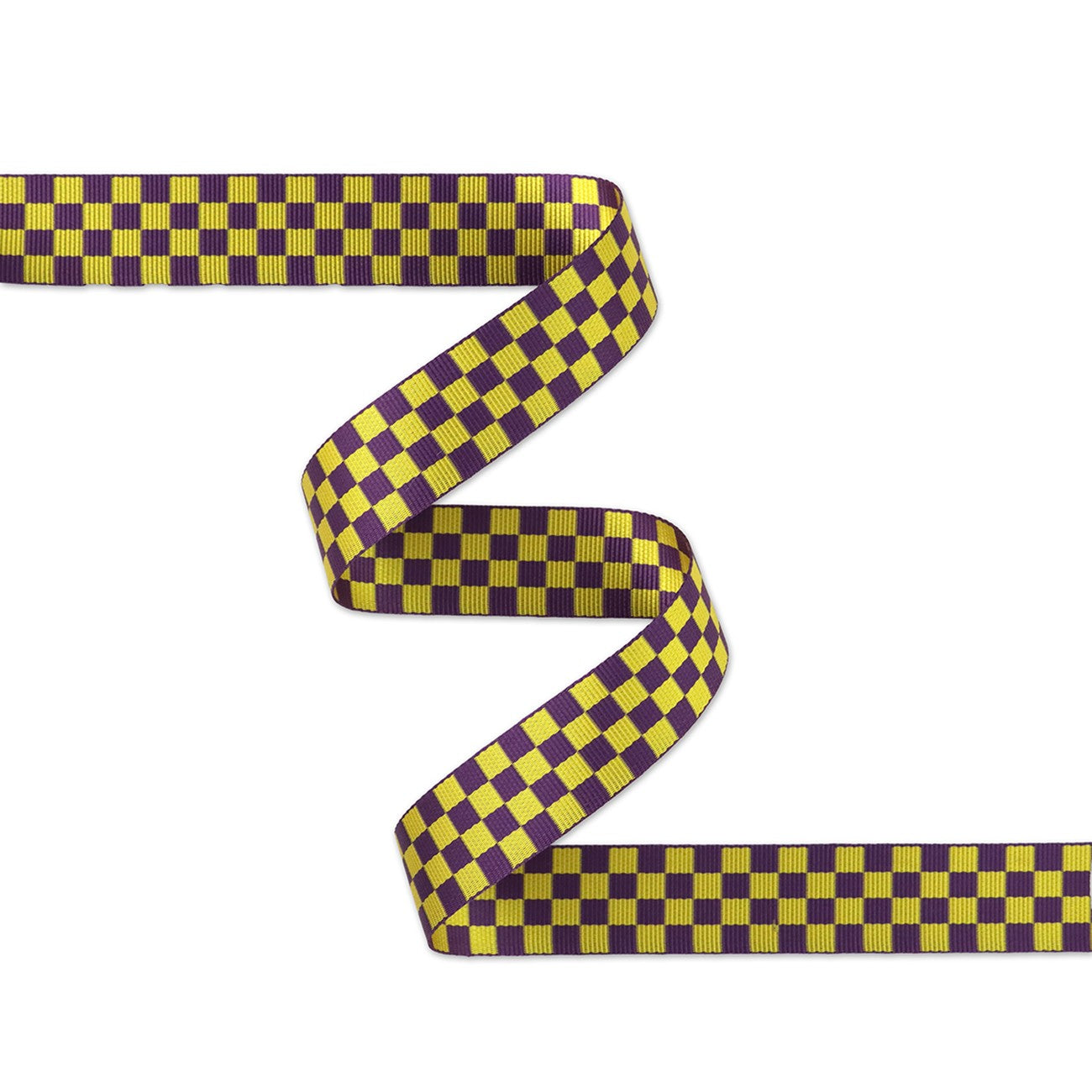Checkerboard Purple/Yellow Webbing 1-1/2in x 50 Yd