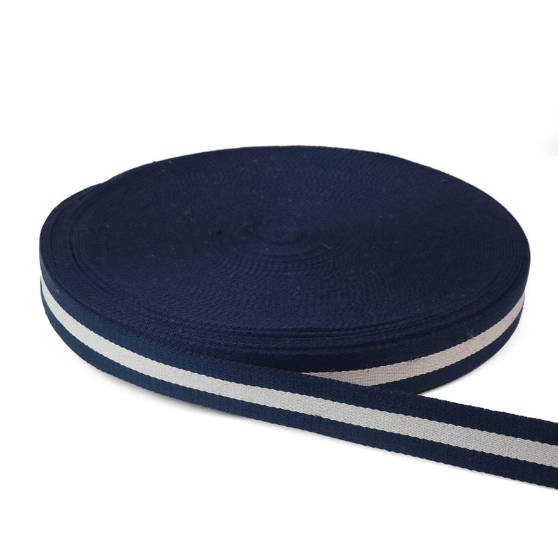 Navy Off White Webbing 1-1/2in x 50 yd