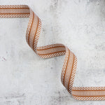 Railroad Track Tan/White Webbing 1-1/2in x 50yd