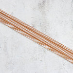 Railroad Track Tan/White Webbing 1-1/2in x 50yd