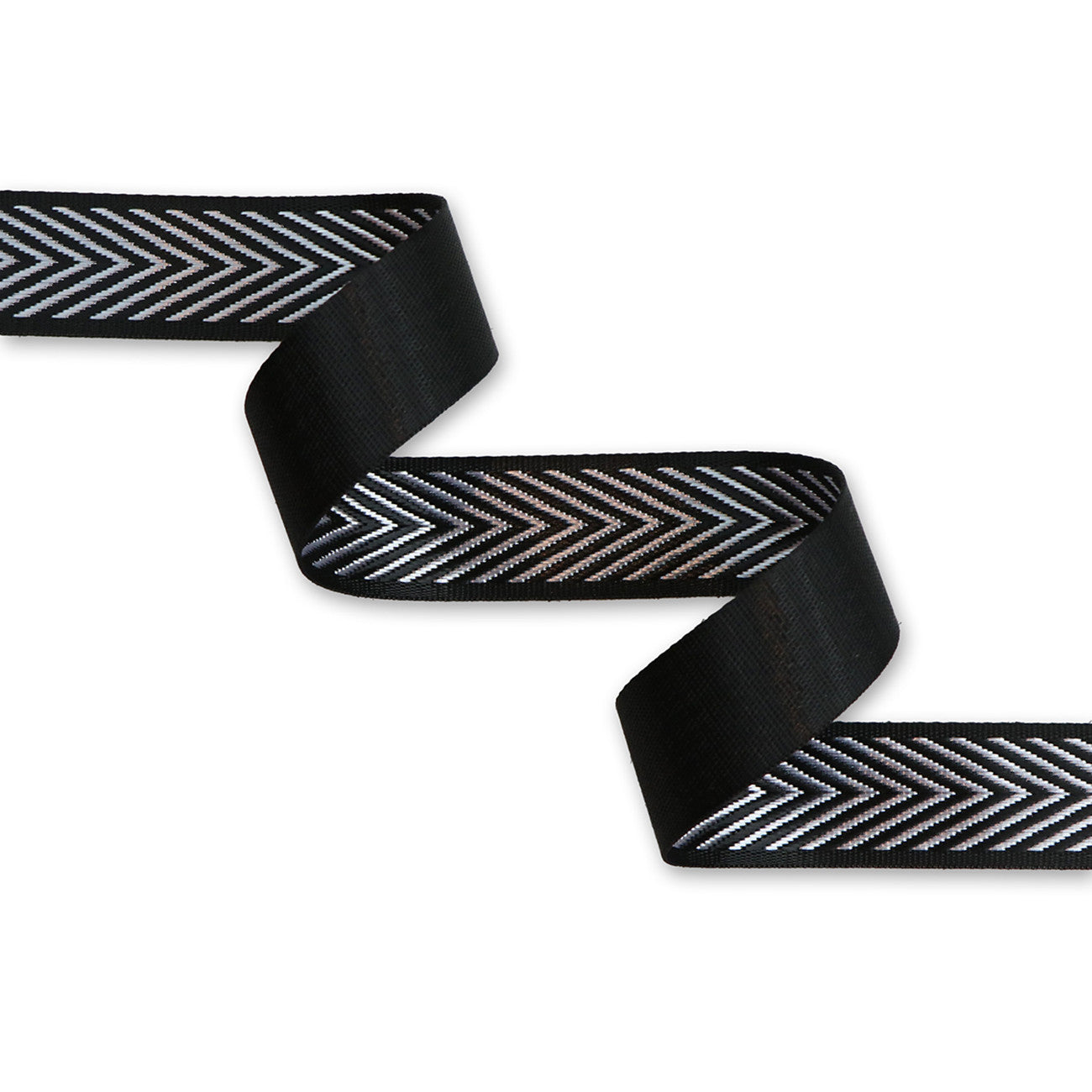 Silver Chevron Webbing 1-1/2in x 3 yd