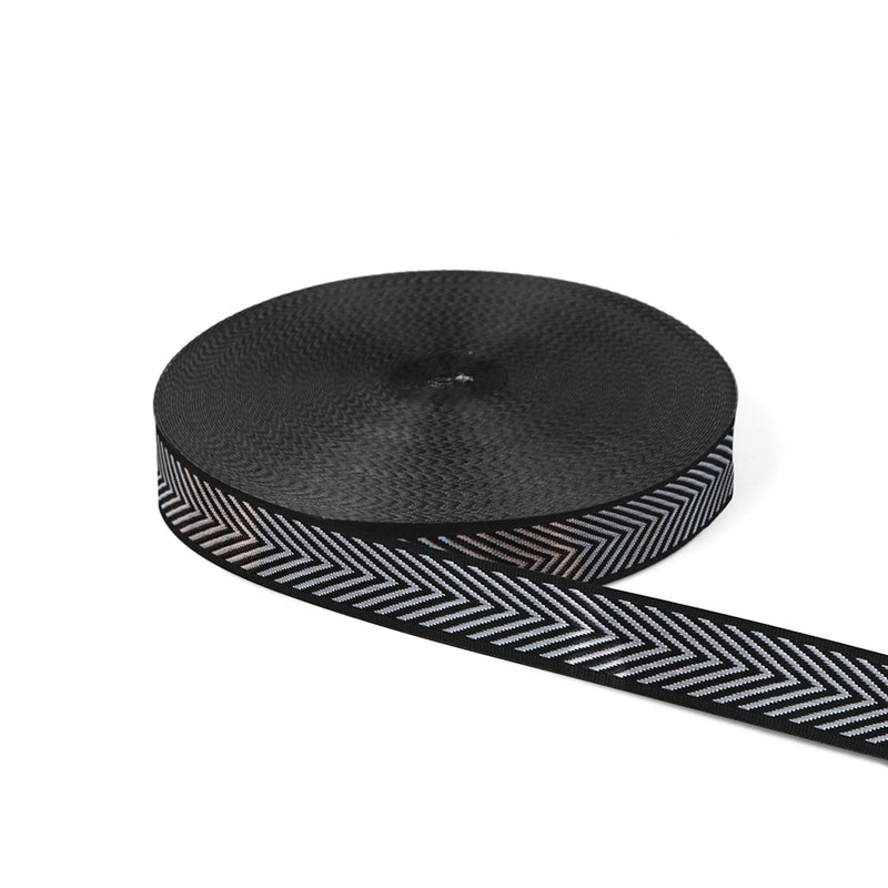 Silver Chevron Webbing 1-1/2in x 50yd