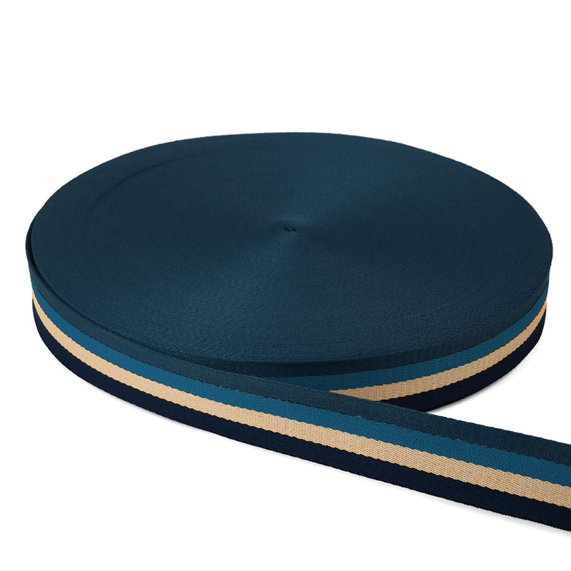 Striped Boathouse Webbing 1-1/2in x 50 yd